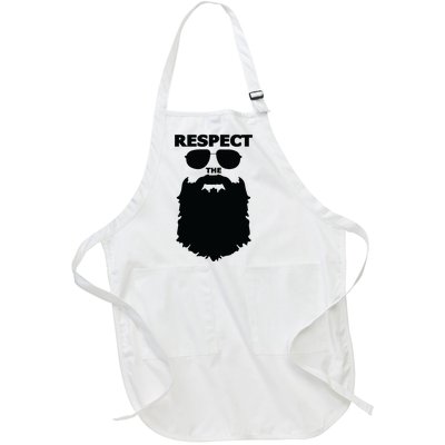 Respect The Beard Novelty Graphic Great Gift Full-Length Apron With Pockets