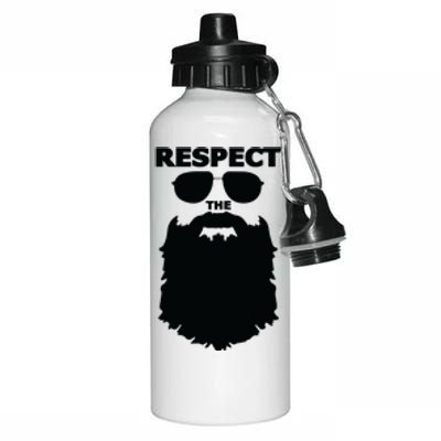 Respect The Beard Novelty Graphic Great Gift Aluminum Water Bottle