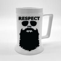 Respect The Beard Novelty Graphic Great Gift Beer Stein