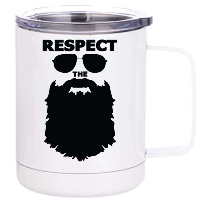 Respect The Beard Novelty Graphic Great Gift 12 oz Stainless Steel Tumbler Cup