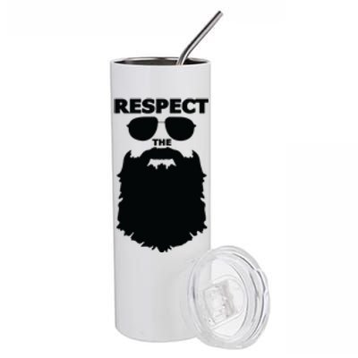 Respect The Beard Novelty Graphic Great Gift Stainless Steel Tumbler