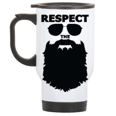 Respect The Beard Novelty Graphic Great Gift Stainless Steel Travel Mug