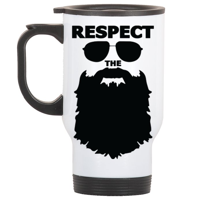 Respect The Beard Novelty Graphic Great Gift Stainless Steel Travel Mug