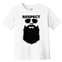 Respect The Beard Novelty Graphic Great Gift Toddler T-Shirt