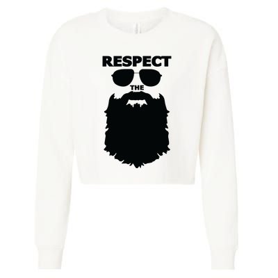 Respect The Beard Novelty Graphic Great Gift Cropped Pullover Crew