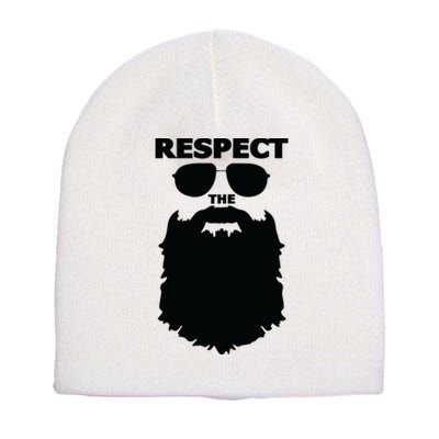 Respect The Beard Novelty Graphic Great Gift Short Acrylic Beanie