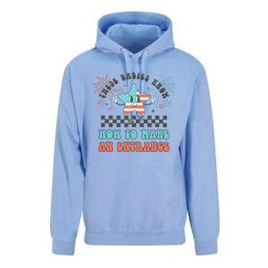 Retro These Babies Know How To Make An Entrance 4th Of July Unisex Surf Hoodie