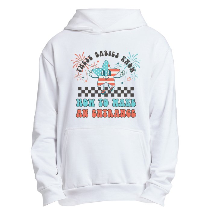 Retro These Babies Know How To Make An Entrance 4th Of July Urban Pullover Hoodie