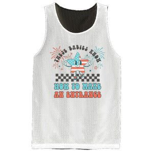 Retro These Babies Know How To Make An Entrance 4th Of July Mesh Reversible Basketball Jersey Tank