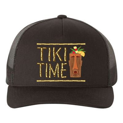 Retro Tiki Bar Design Yupoong Adult 5-Panel Trucker Hat