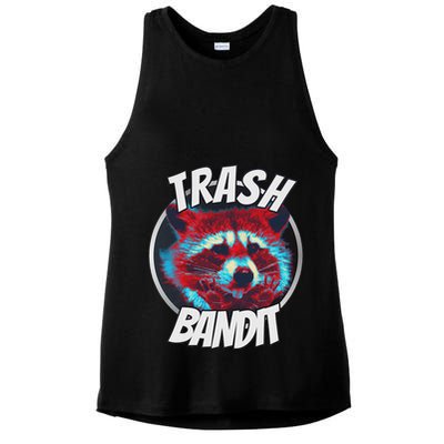 Raccoon Trash Bandit Funny Raccoon Trash Panda Ladies PosiCharge Tri-Blend Wicking Tank