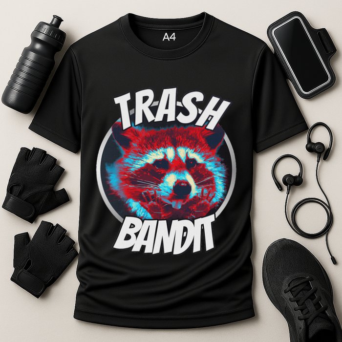 Raccoon Trash Bandit Funny Raccoon Trash Panda Cooling Performance Crew T-Shirt