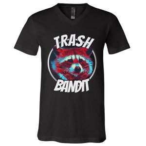 Raccoon Trash Bandit Funny Raccoon Trash Panda V-Neck T-Shirt