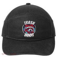 Raccoon Trash Bandit Funny Raccoon Trash Panda 7-Panel Snapback Hat
