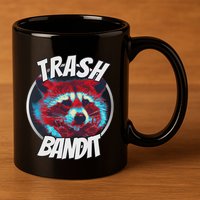 Raccoon Trash Bandit Funny Raccoon Trash Panda 11oz C Handle Ceramic Mug