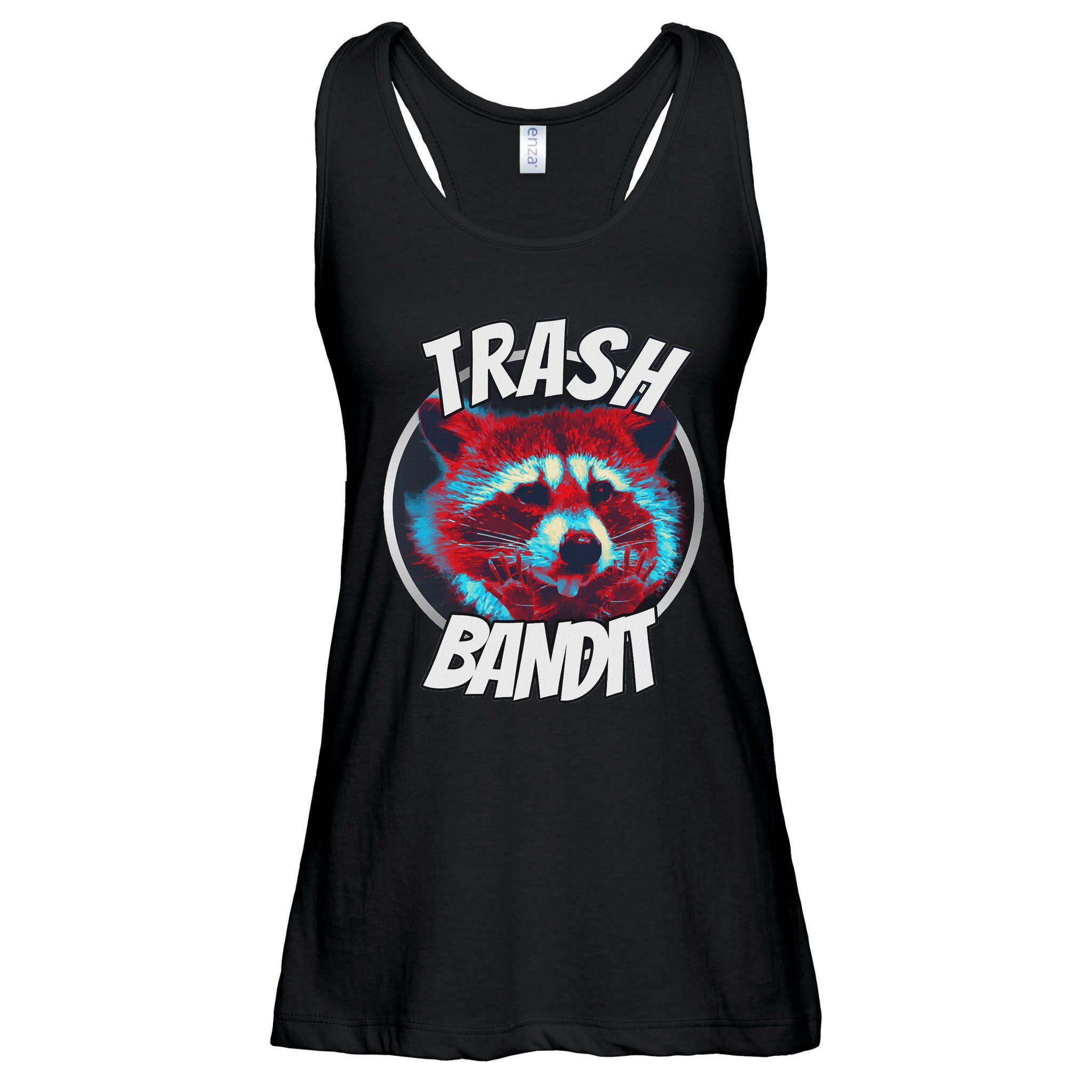 Raccoon Trash Bandit Funny Raccoon Trash Panda Ladies Essential Flowy Tank