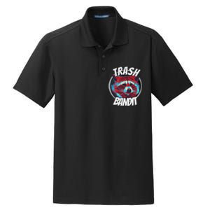 Raccoon Trash Bandit Funny Raccoon Trash Panda Dry Zone Grid Polo