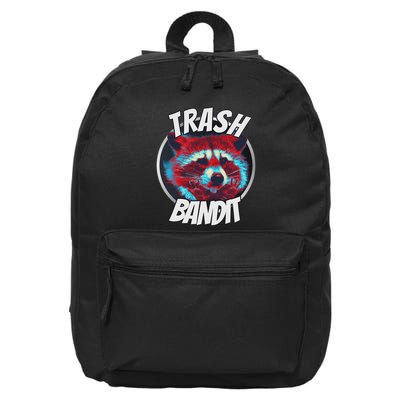 Raccoon Trash Bandit Funny Raccoon Trash Panda 16 in Basic Backpack