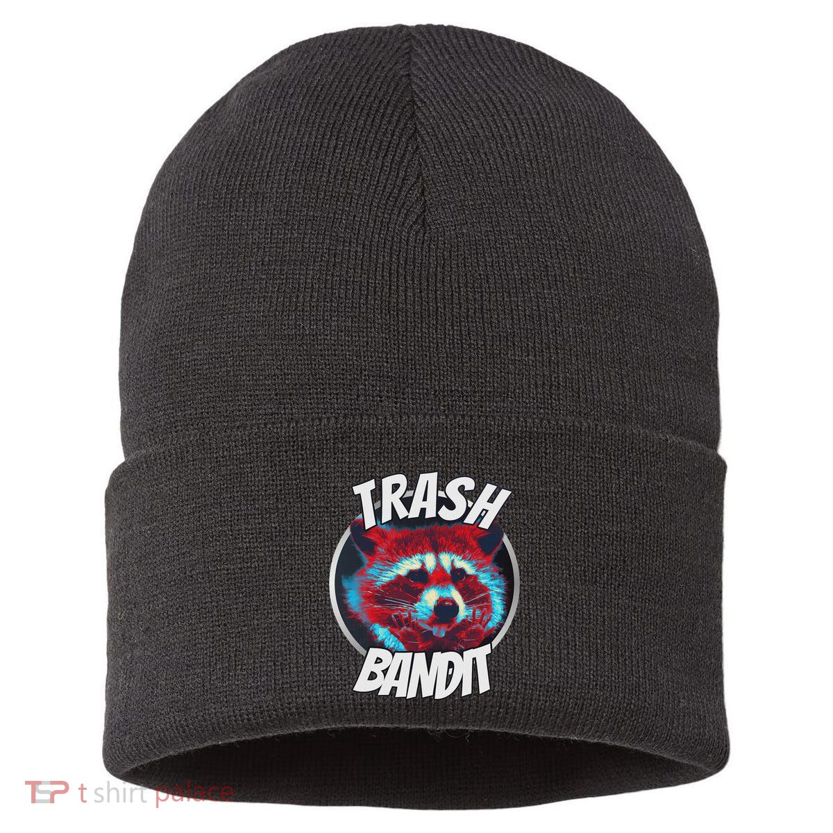 Raccoon Trash Bandit Funny Raccoon Trash Panda Sustainable Knit Beanie