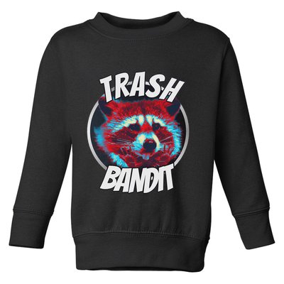 Raccoon Trash Bandit Funny Raccoon Trash Panda Toddler Sweatshirt