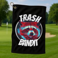 Raccoon Trash Bandit Funny Raccoon Trash Panda Golf Towel