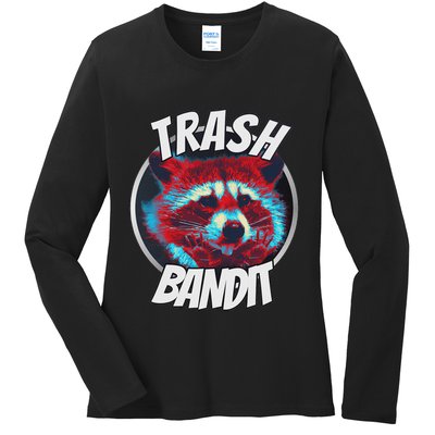 Raccoon Trash Bandit Funny Raccoon Trash Panda Ladies Long Sleeve Shirt