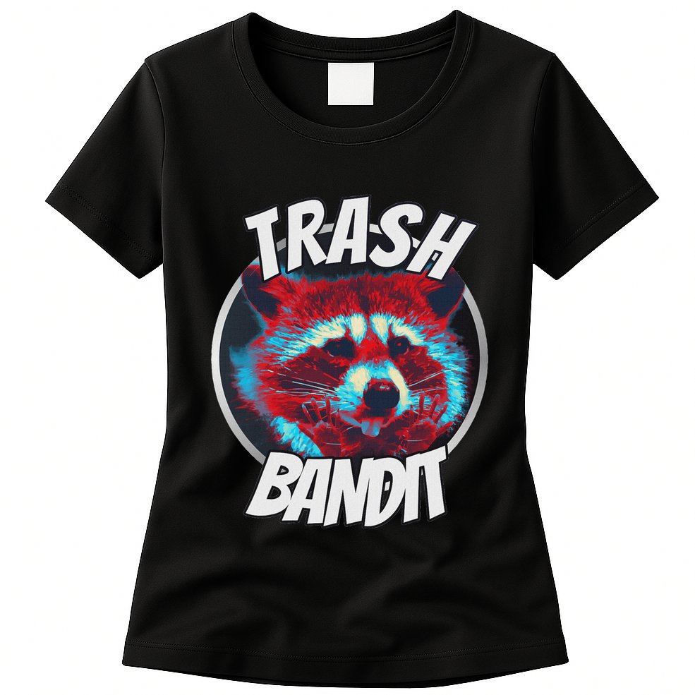 Raccoon Trash Bandit Funny Raccoon Trash Panda Womens T-Shirt