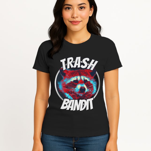 Raccoon Trash Bandit Funny Raccoon Trash Panda Womens T-Shirt