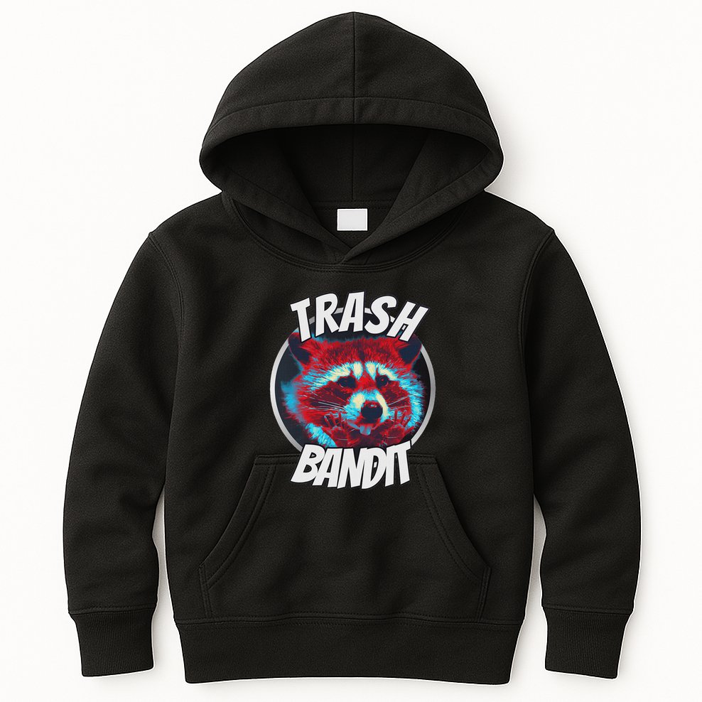 Raccoon Trash Bandit Funny Raccoon Trash Panda Kids Hoodie