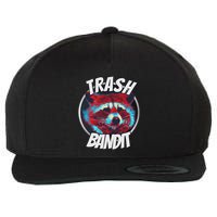 Raccoon Trash Bandit Funny Raccoon Trash Panda Wool Snapback Cap