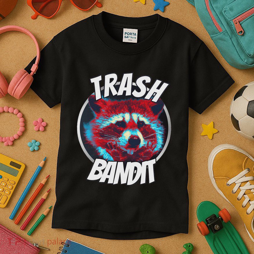 Raccoon Trash Bandit Funny Raccoon Trash Panda Kids T-Shirt