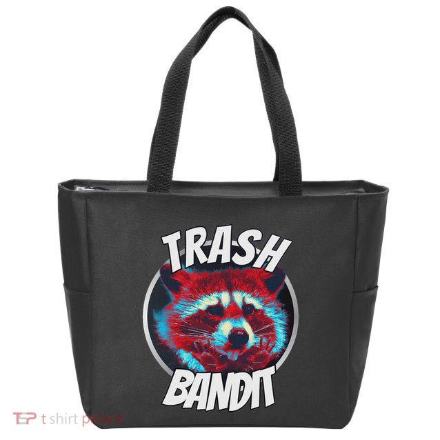 Raccoon Trash Bandit Funny Raccoon Trash Panda Zip Tote Bag