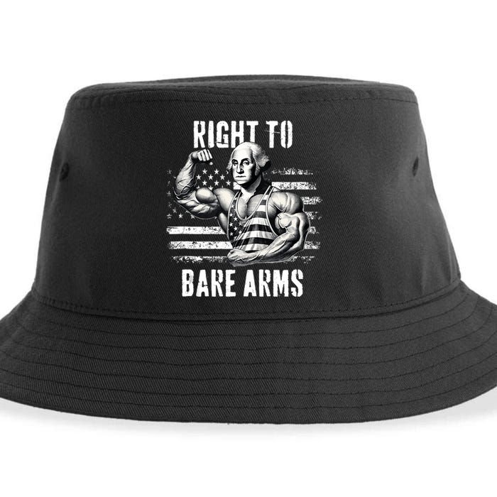 Right To Bare Arms 4th Of July Gym Workout Sustainable Bucket Hat