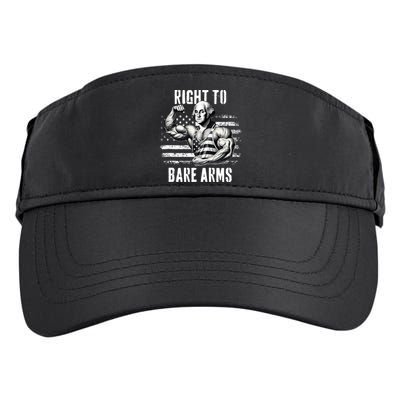 Right To Bare Arms 4th Of July Gym Workout Adult Drive Performance Visor