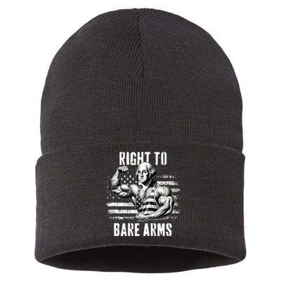 Right To Bare Arms 4th Of July Gym Workout Sustainable Knit Beanie