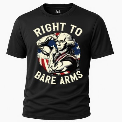 Right To Bare Arms 4th Of July Funny Gym George Washington Performance Shirt
