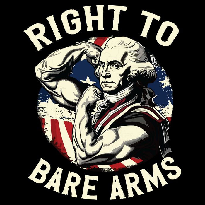 Right To Bare Arms 4th Of July Funny Gym George Washington Performance Shirt