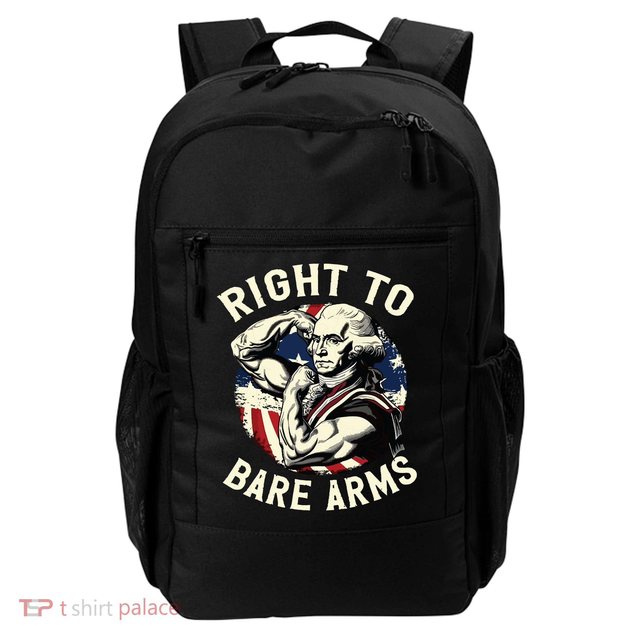 Right To Bare Arms 4th Of July Funny Gym George Washington Backpack