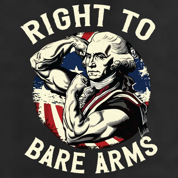 Right To Bare Arms 4th Of July Funny Gym George Washington 25L Jumbo Tote