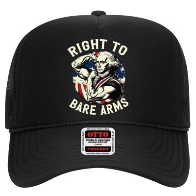 Right To Bare Arms 4th Of July Funny Gym George Washington Trucker Hat