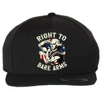 Right To Bare Arms 4th Of July Funny Gym George Washington Wool Snapback Cap