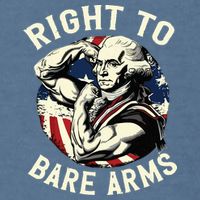 Right To Bare Arms 4th Of July Funny Gym George Washington Garment-Dyed Sweatshirt