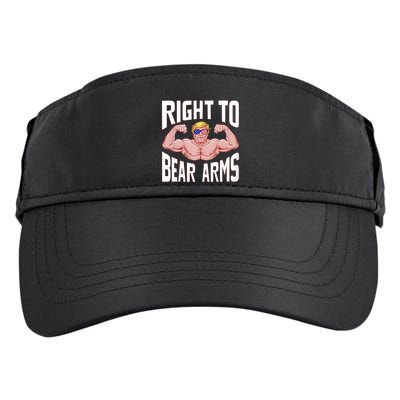 Right To Bear Arms Donald Trump Bodybuilding Gym Fitness Adult Drive Performance Visor