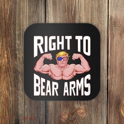Right To Bear Arms Donald Trump Bodybuilding Gym Fitness Coaster