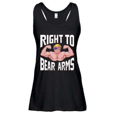 Right To Bear Arms Donald Trump Bodybuilding Gym Fitness Ladies Essential Flowy Tank