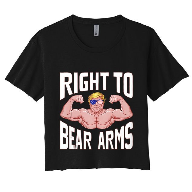 Right To Bear Arms Donald Trump Bodybuilding Gym Fitness Crop Top