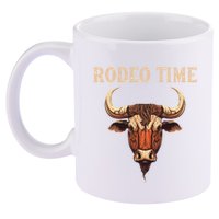 Rodeo Time Bull Riding Cowboy Bull Rider 11oz C Handle Ceramic Mug