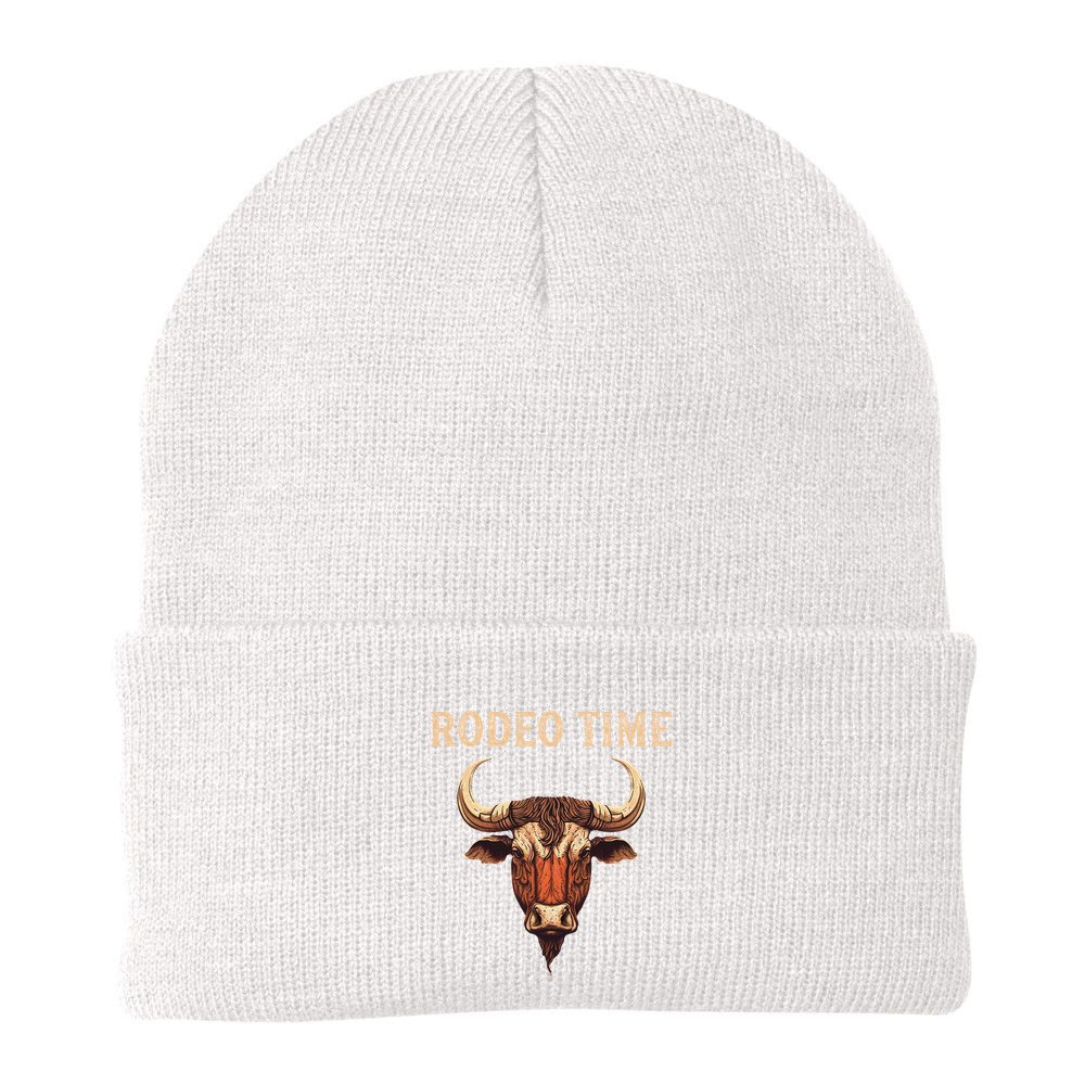 Rodeo Time Bull Riding Cowboy Bull Rider Beanie