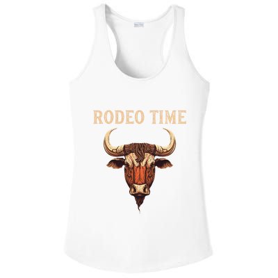 Rodeo Time Bull Riding Cowboy Bull Rider Ladies PosiCharge Competitor Racerback Tank