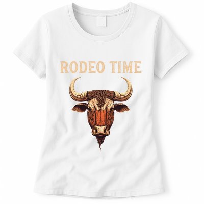 Rodeo Time Bull Riding Cowboy Bull Rider Womens T-Shirt